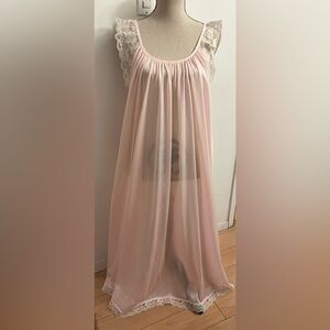 Pink Night Gown Negligee LARGE